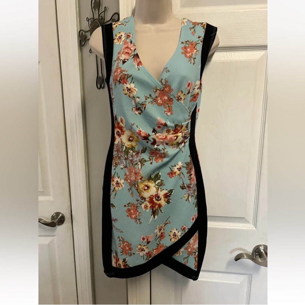 Arabella Dress Bodycon XS Small Light Blue Floral